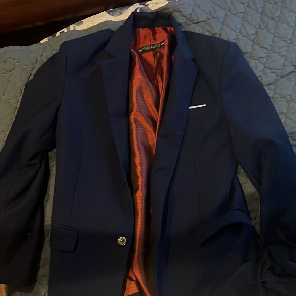 Vince Camuto Blue Sport Coat with Vibrant Lining